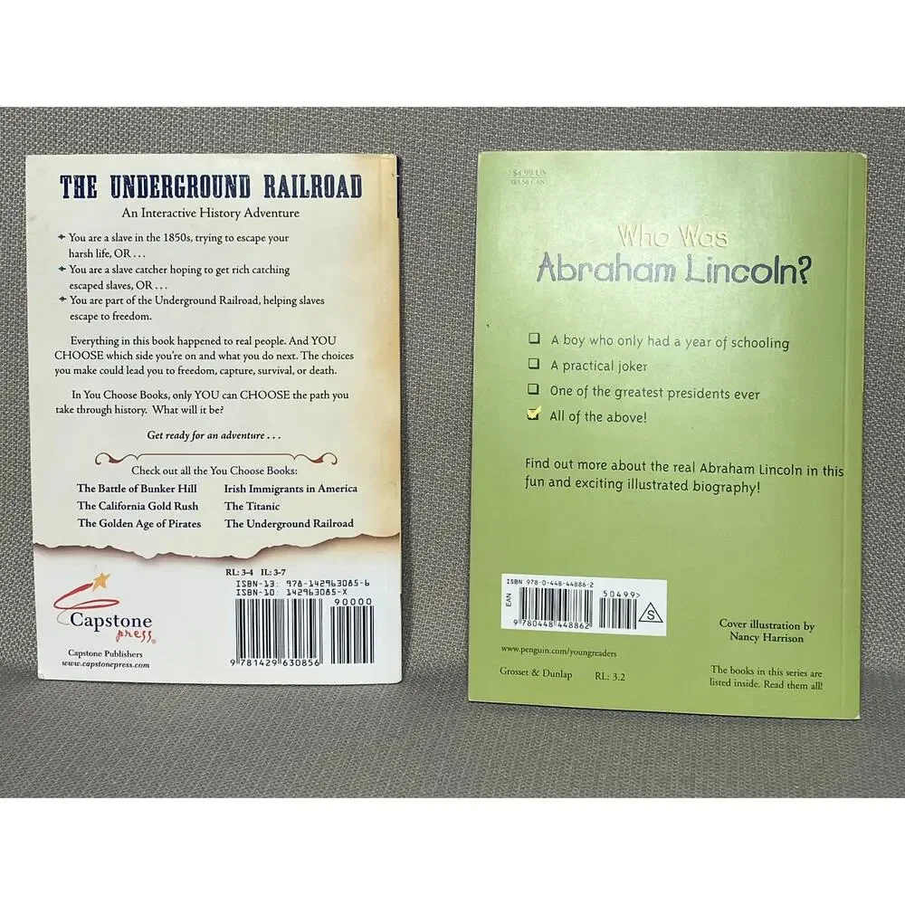The Underground Railroad Lassieur Who Was Abraham Lincoln‎ Pascal Book Lot